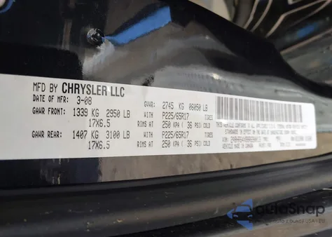 2008 Chrysler Town & Country Limited from USA, damaged, VIN 2A8HR64X88R690013